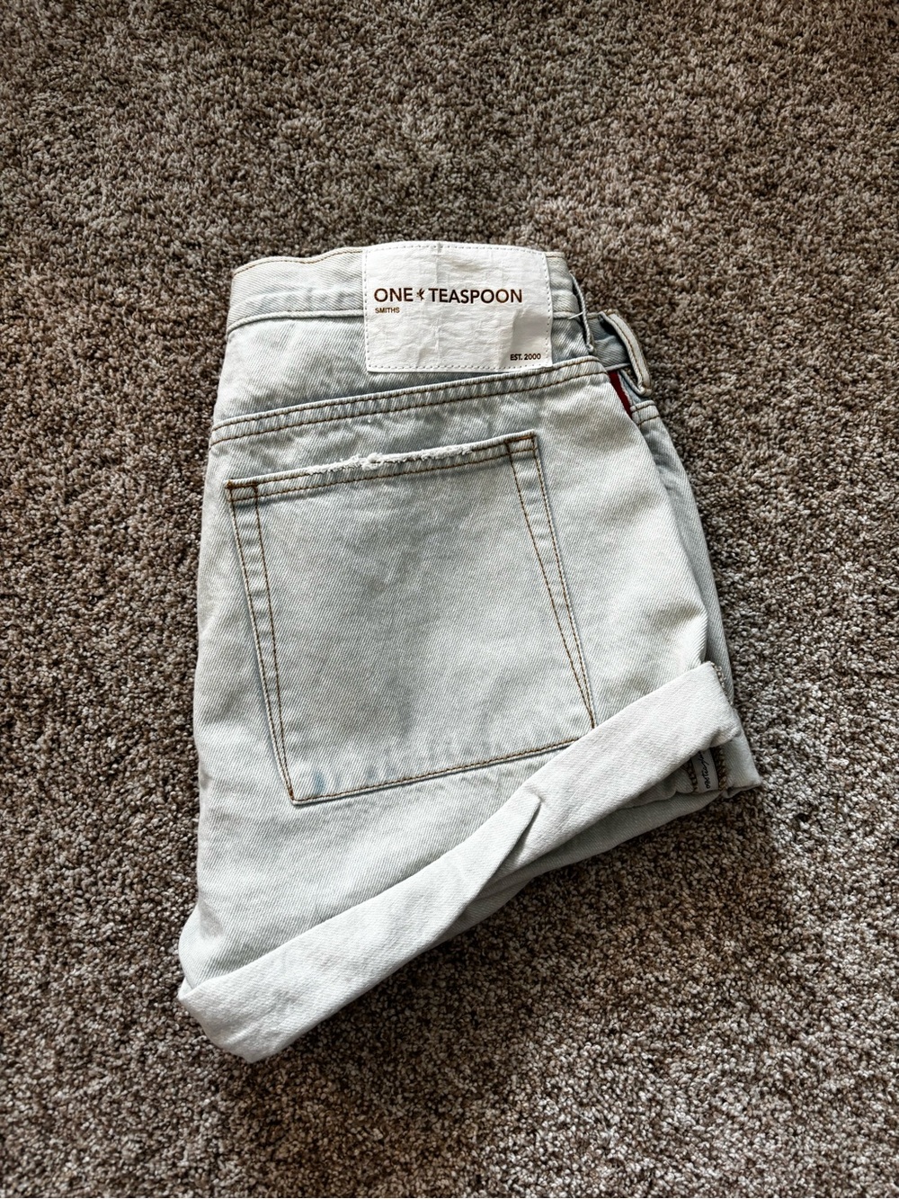 Free People Folded Hem Denim Shorts